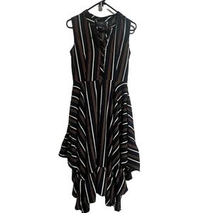 Gracia M Dress blue/orange sleeveless high/low dress Medium